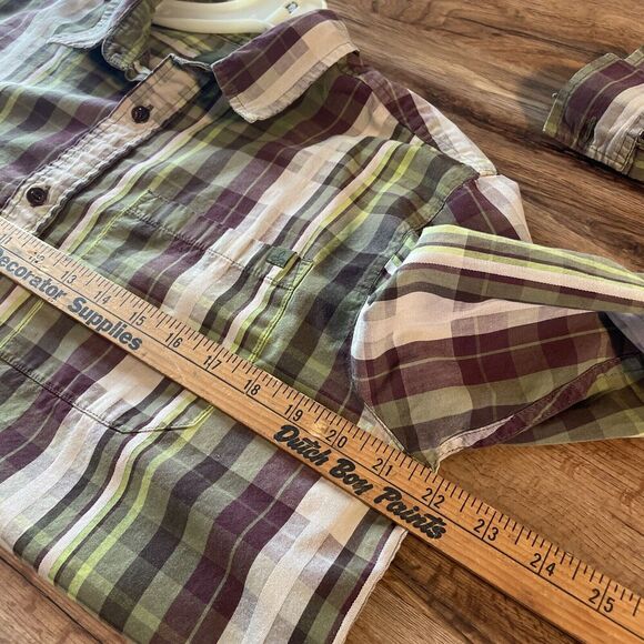 Prana Women's Medium Striped Long Sleeved Button Down Shirt - Picture 7 of 7